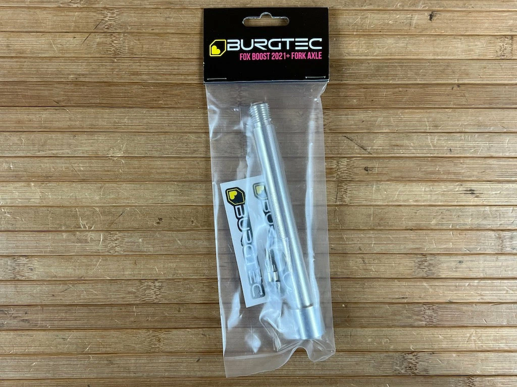 Burgtec FOX Boost Achse / Axle 2021+ Rhodium Silver 1 Burgtec FOX Boost Achse / Axle 2021+ Rhodium Silver