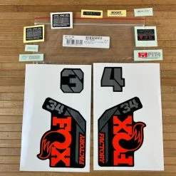 Fox Decal Kit 34 2021 F-S Orange Logo / Shiny Black