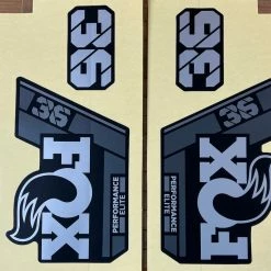 Fox Decal Kit 36 2021 P-SE Gray Logo / Matte Black -Bremse Verkaufsgeschäft IMG 5581