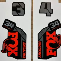 Fox Decal Kit 34 SC 2021 F-S Orange/Black Logo / Shiny Black -Bremse Verkaufsgeschäft IMG 5595