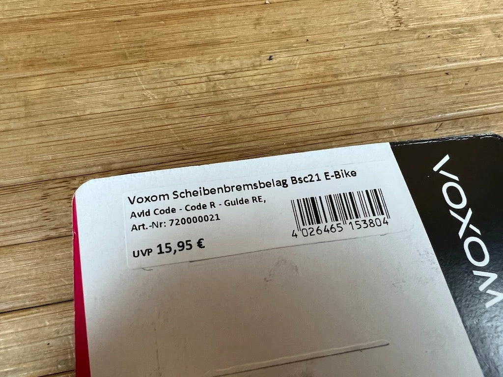 Voxom Avid Code / Code R / Guide RE Bremsbeläge Organisch/kevlar 4 Voxom Avid Code / Code R / Guide RE Bremsbeläge Organisch/kevlar – Bild 4