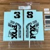 Fox Decal Kit 38 2021 F-S Black Logo / Shiny Orange